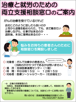 治療と仕事の両立「相談窓口」のご案内